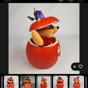 Winnie the Pooh Halloween Pumpkin Plush animated‎